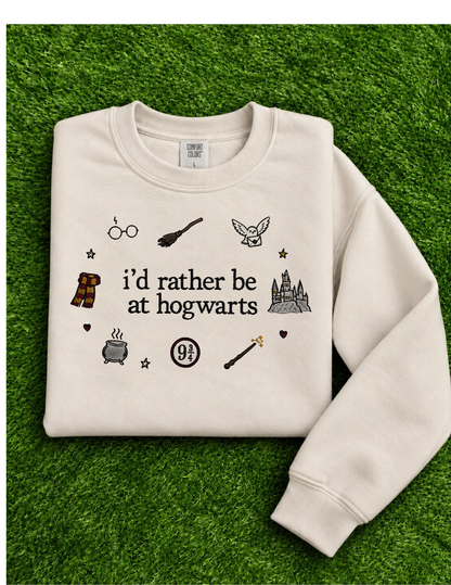 I'd Rather Be...Embroidered Sweatshirt