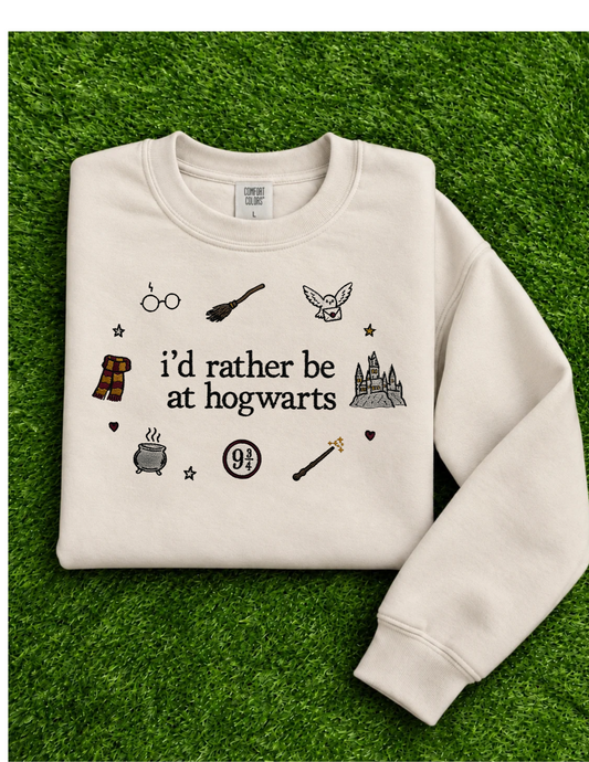 I'd Rather Be...Embroidered Sweatshirt