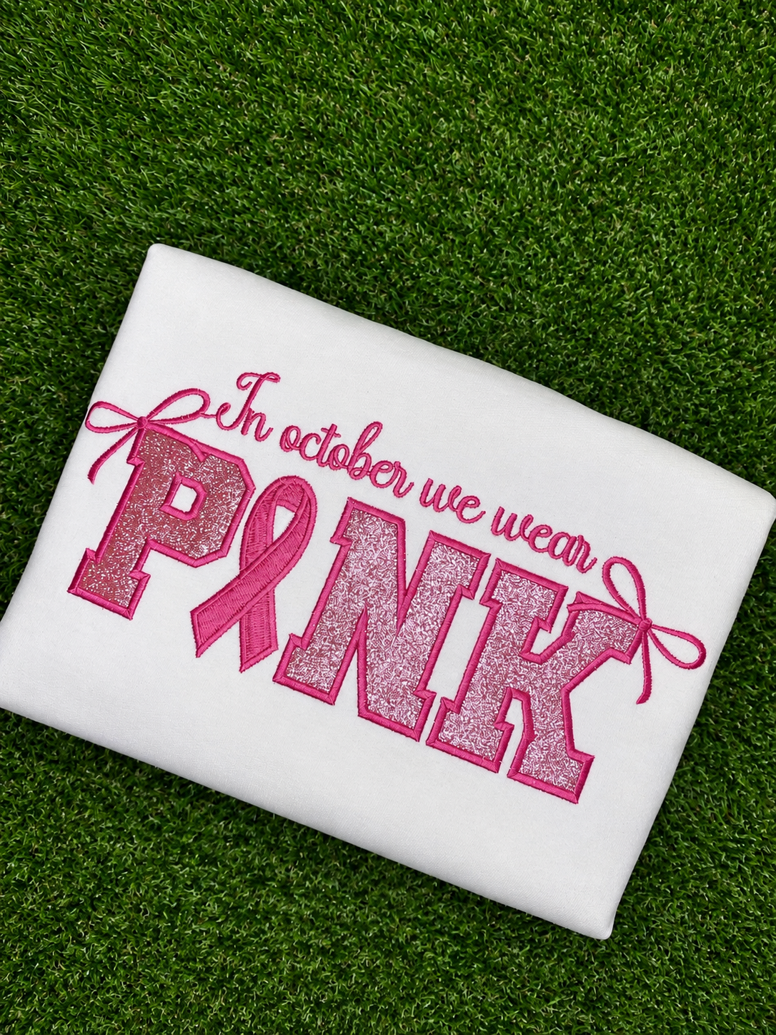 Breast Cancer Awareness Embroidered Sweatshirt
