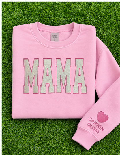 Personalized Glitter Family Title Sweatshirt